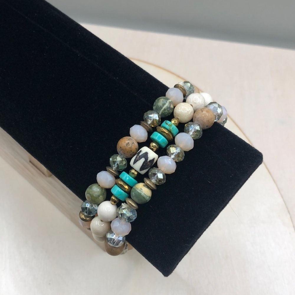 Curated bundle stackable leyering bracelets-small wrist BPD and more